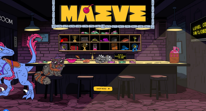 Hero section from Maeve