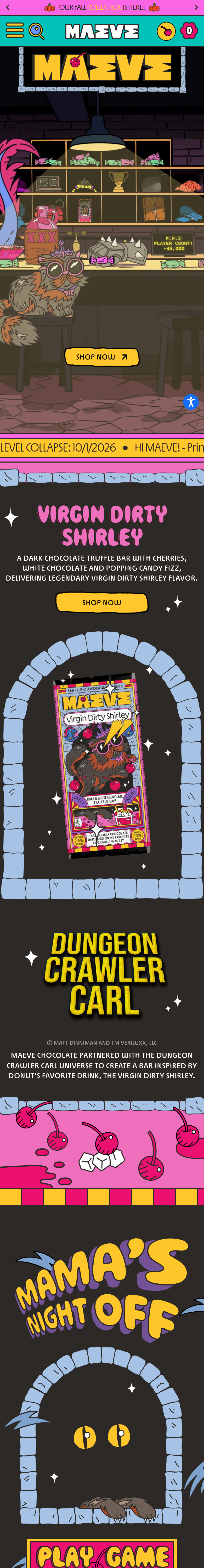Home page of the Maeve website, on a phone