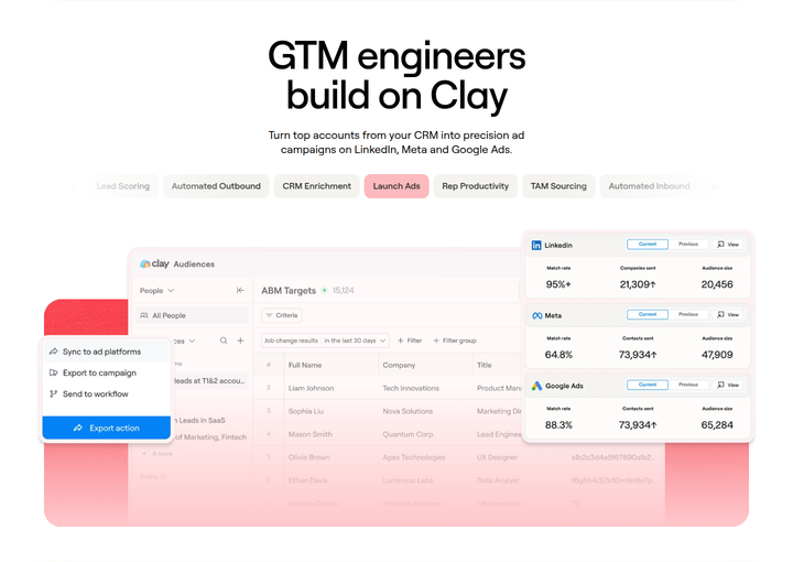 GTM Engineers Build on Clay section from Clay