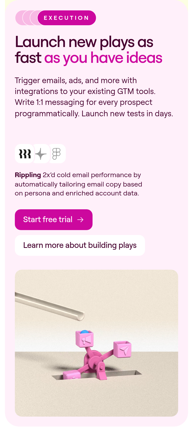 Launch New Plays section from Clay, on a phone