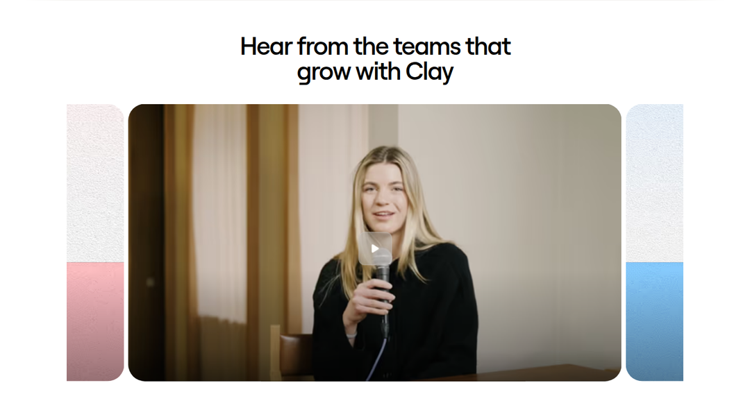 Hear From the Teams section from Clay