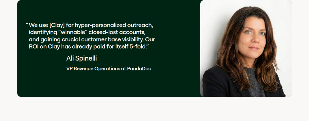 Customer Quote section from Clay