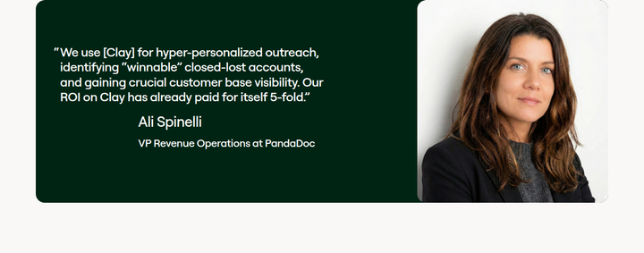 Customer Quote section from Clay