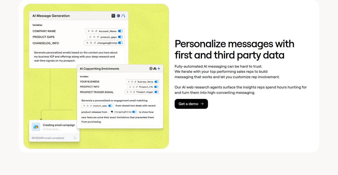 Personalize Messages section from Clay