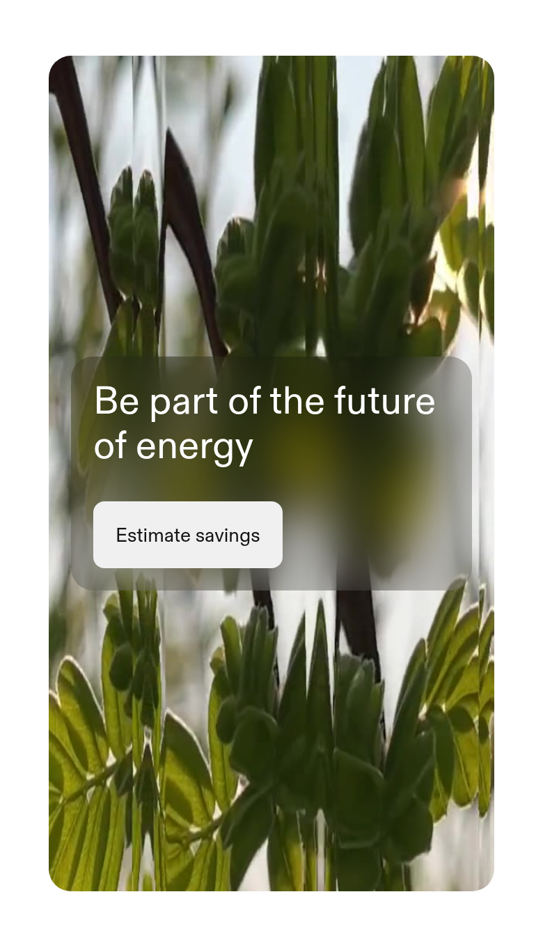 Future of Energy CTA section from Photoncycle, on a phone