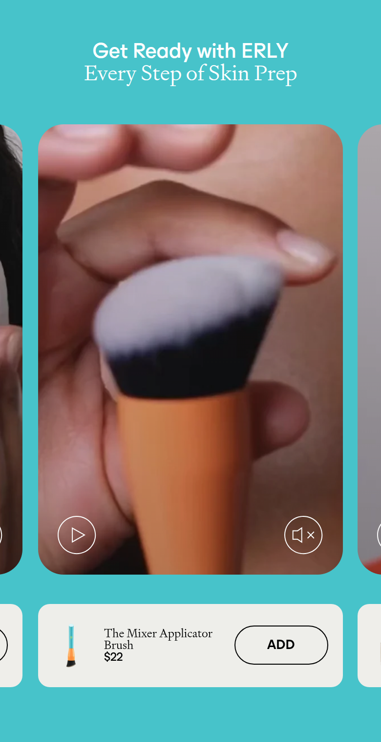 Get Ready With ERLY section from ERLY, on a phone