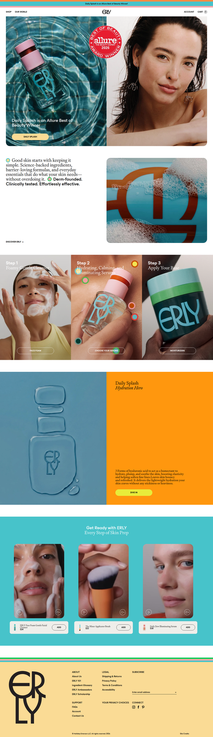 Home page from ERLY