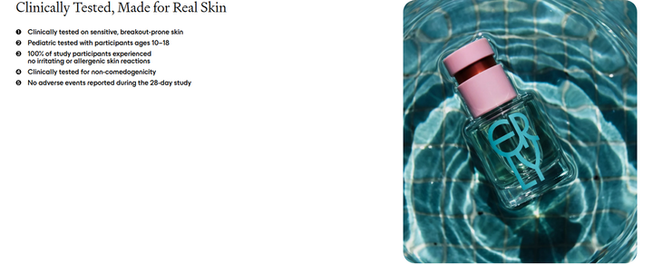 Clinically Tested, Made for Real Skin section from ERLY