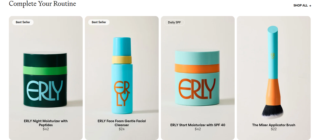 Complete Your Routine section from ERLY