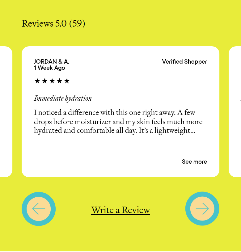 Reviews section from ERLY, on a phone