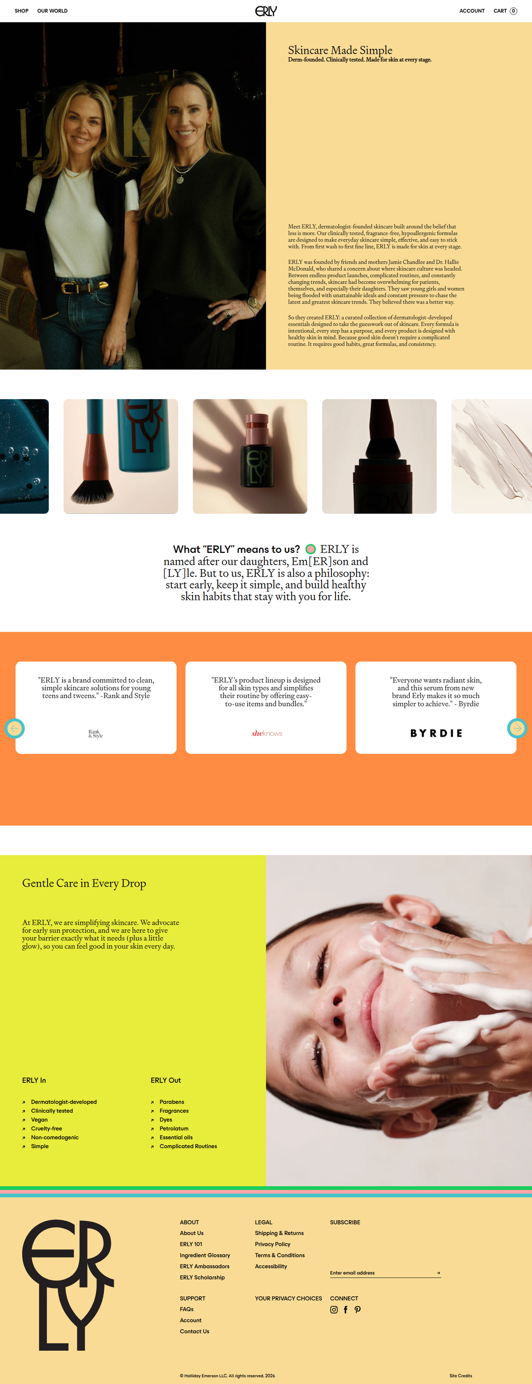 About page of ERLY