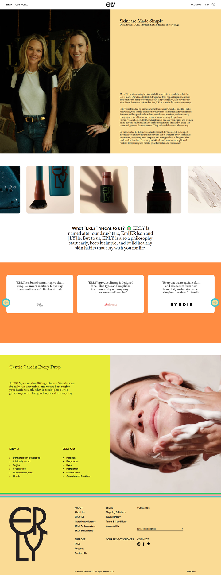About page from ERLY