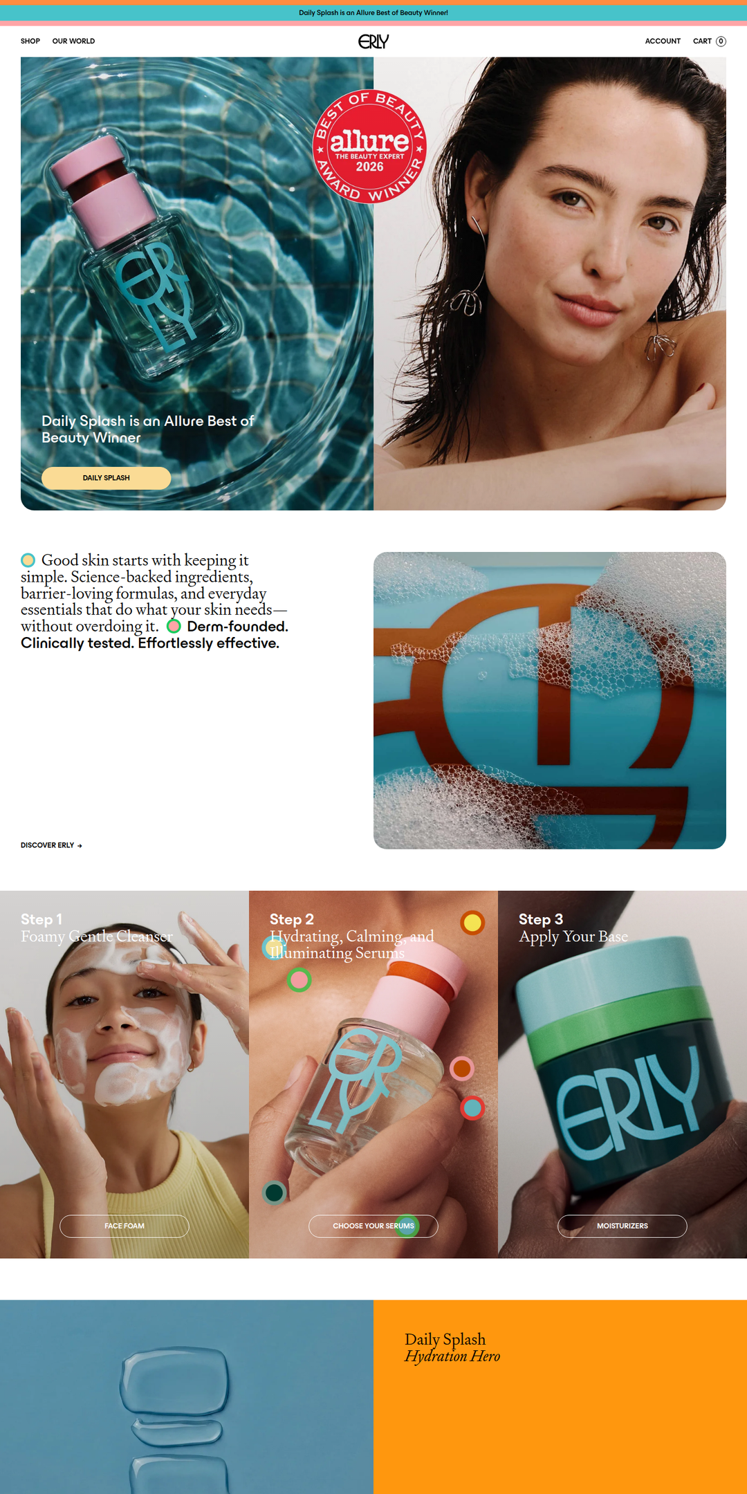 Home page of the ERLY website