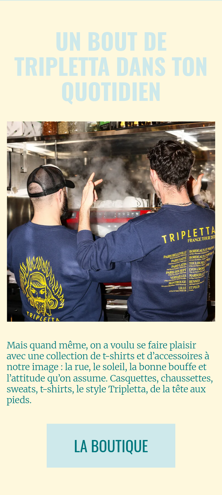 Avoir du Style section from Tripletta, on a phone