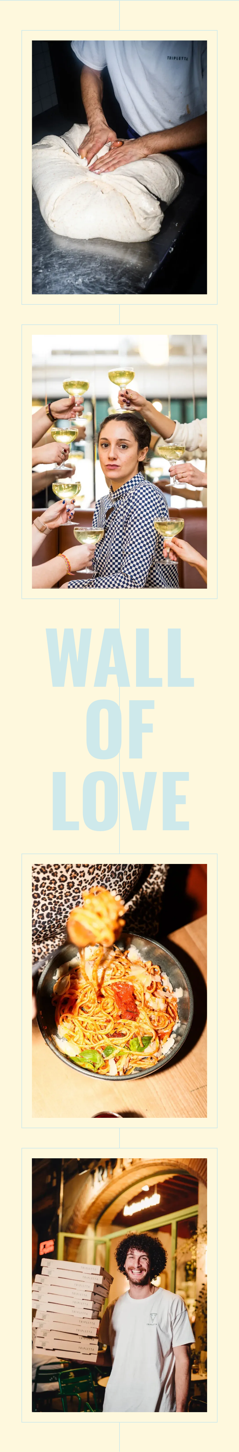 Wall of Love section from Tripletta, on a phone