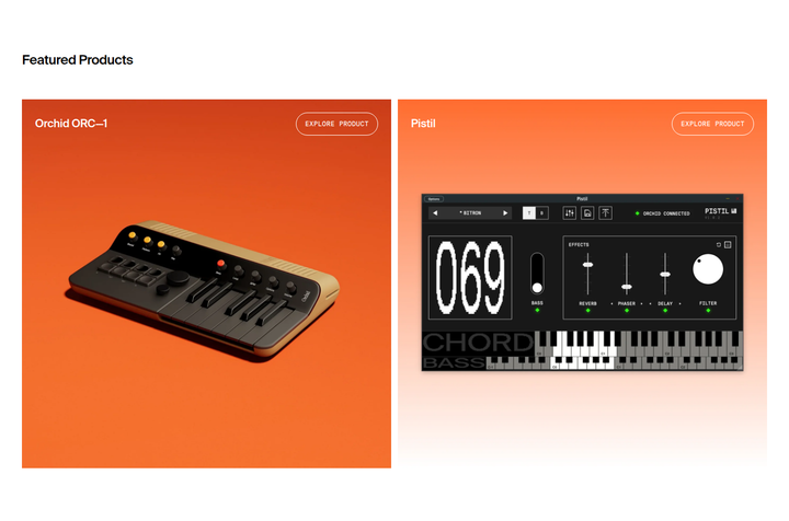 Featured Products section from Telepathic Instruments