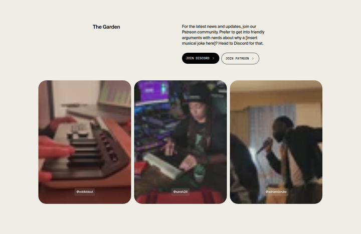 The Garden section from Telepathic Instruments