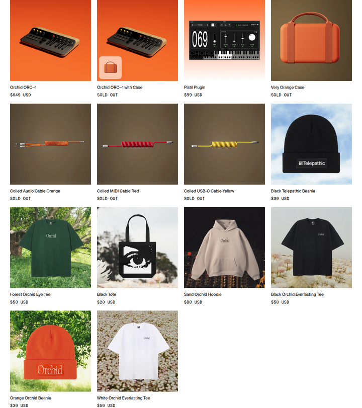 Shop All section from Telepathic Instruments