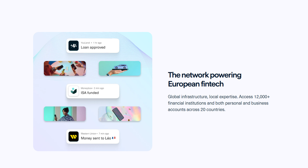 The Network section from Plaid
