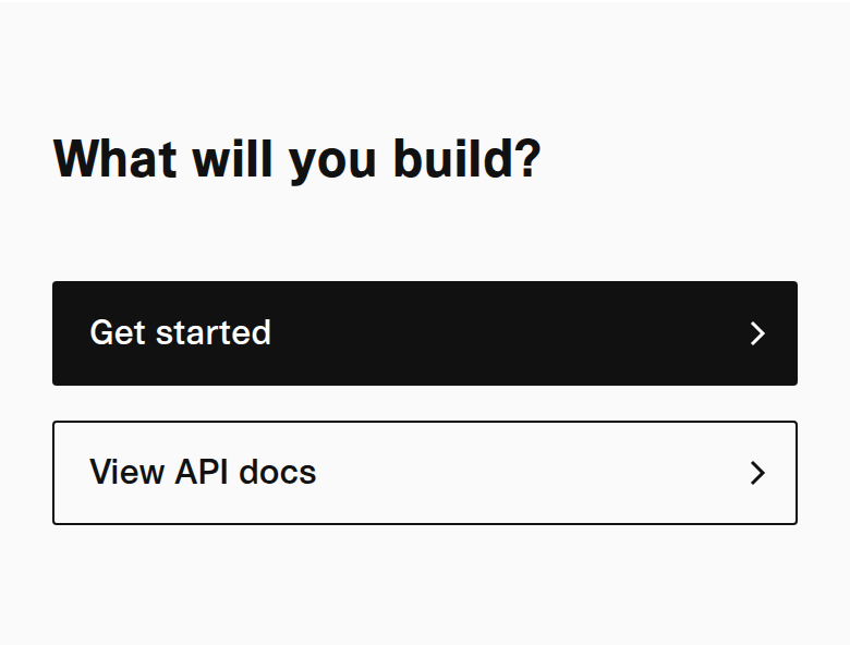 What Will You Build section from Plaid, on a phone