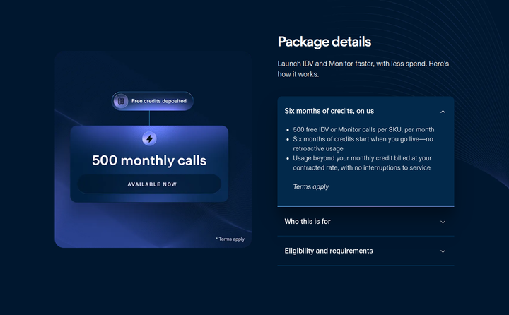 Package Details section from Plaid
