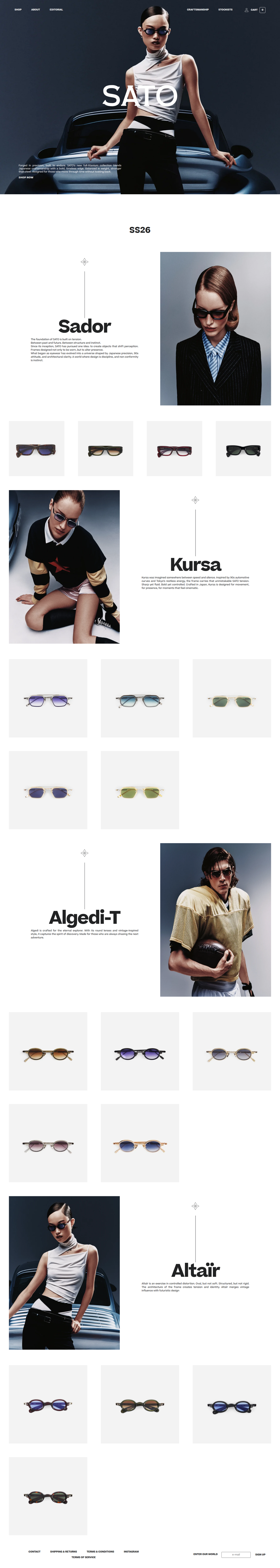 Home page of SATO Eyewear