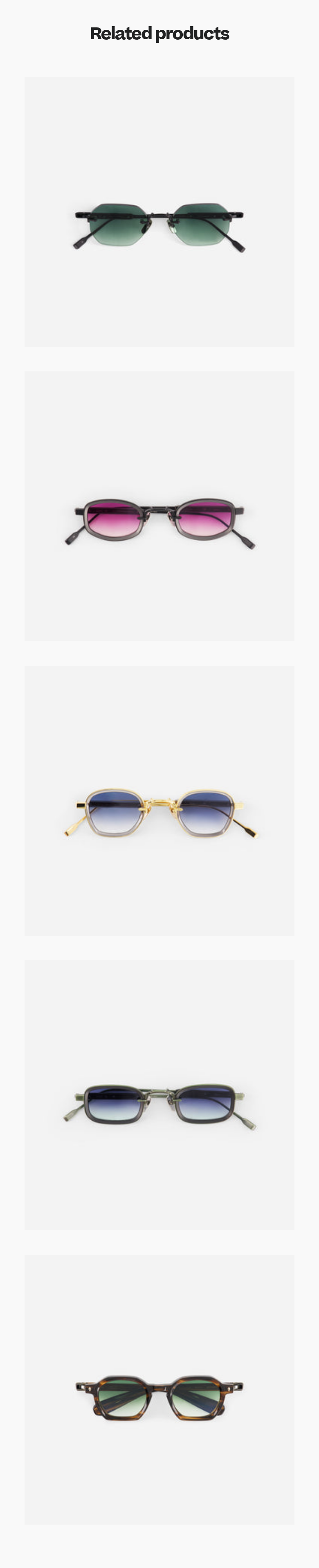 Related Products section from SATO Eyewear, on a phone