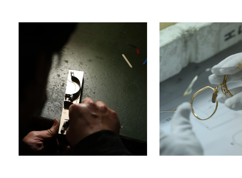 Workshop Gallery section from SATO Eyewear, on a phone