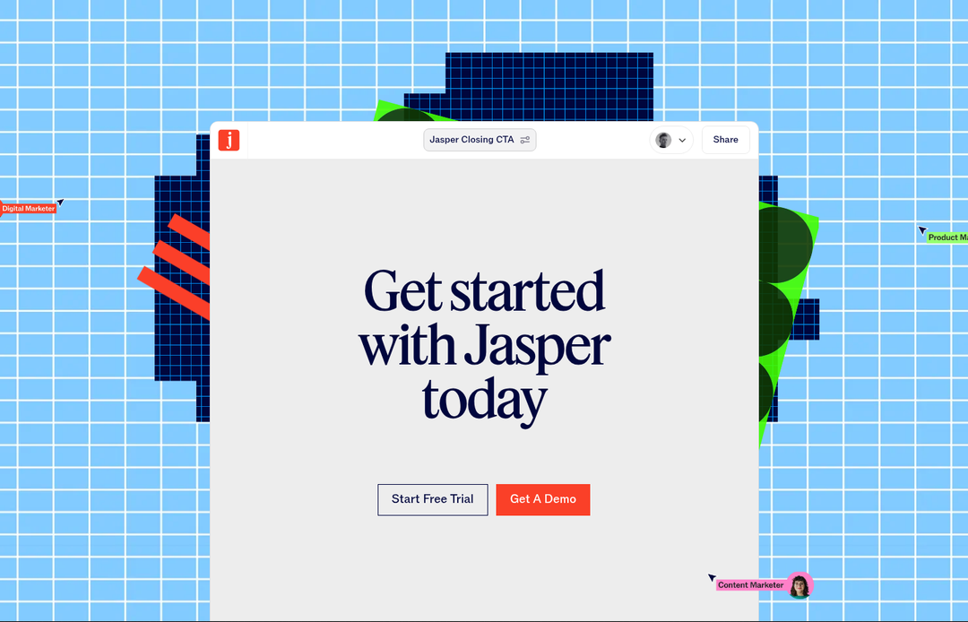 Get Started With Jasper Today section from Jasper