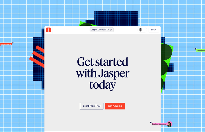 Get Started With Jasper Today section from Jasper