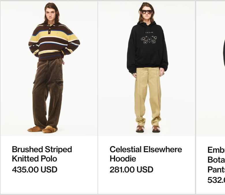 New Arrivals section from Bluemarble, on a phone