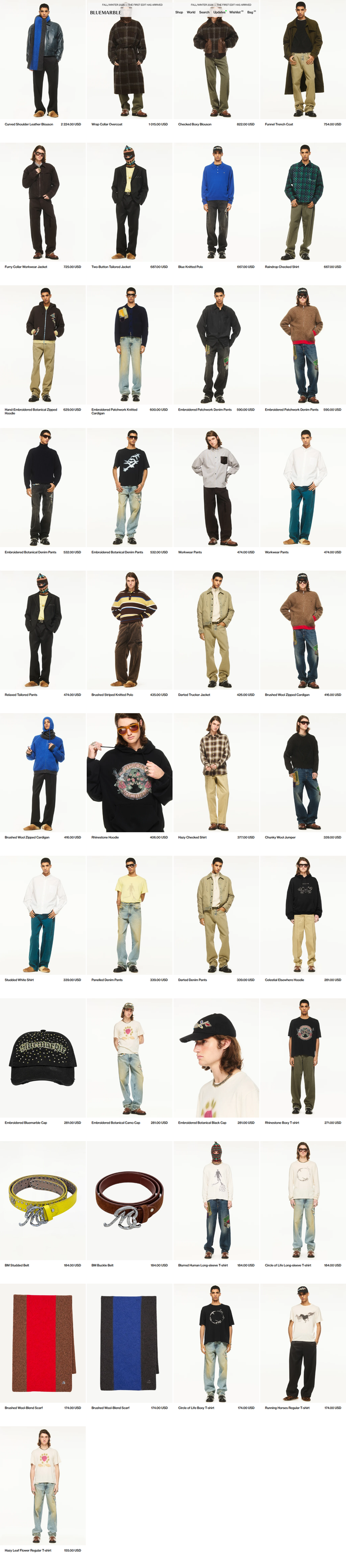 Collection Grid section from Bluemarble