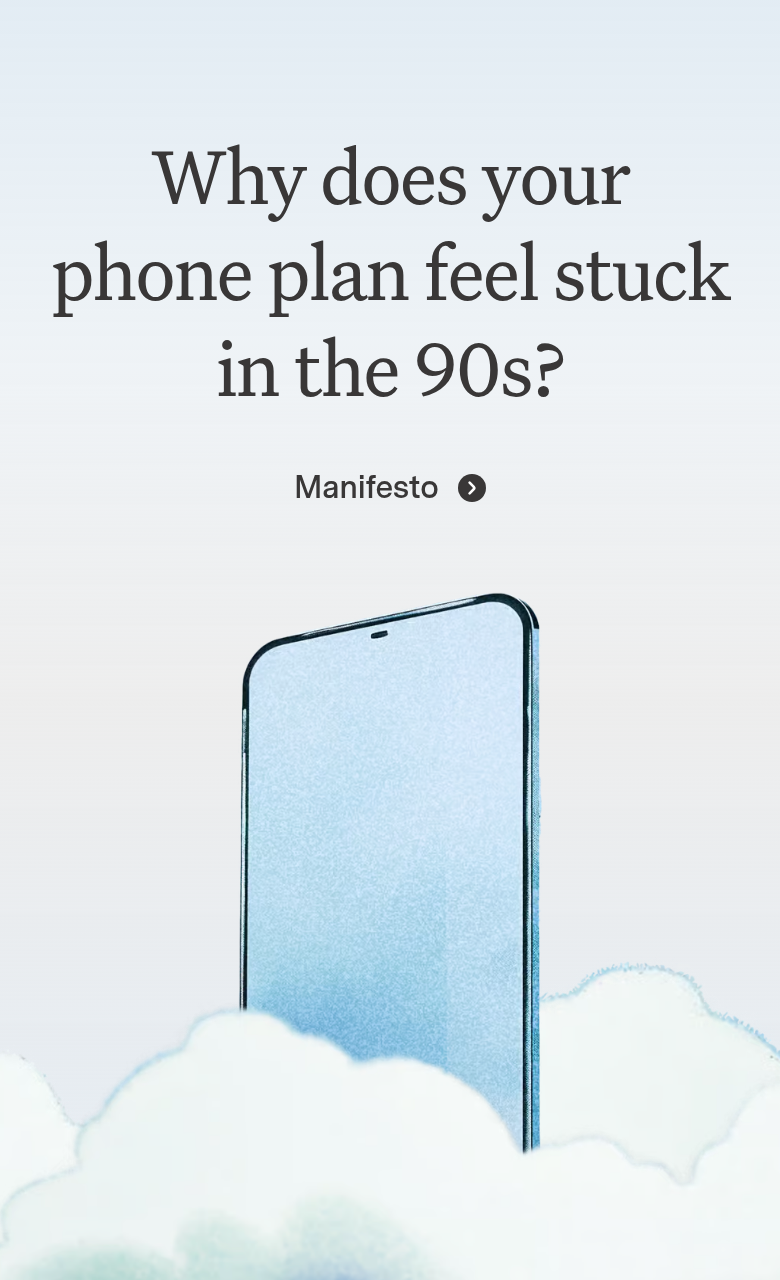 Manifesto Teaser section from Popcorn, on a phone