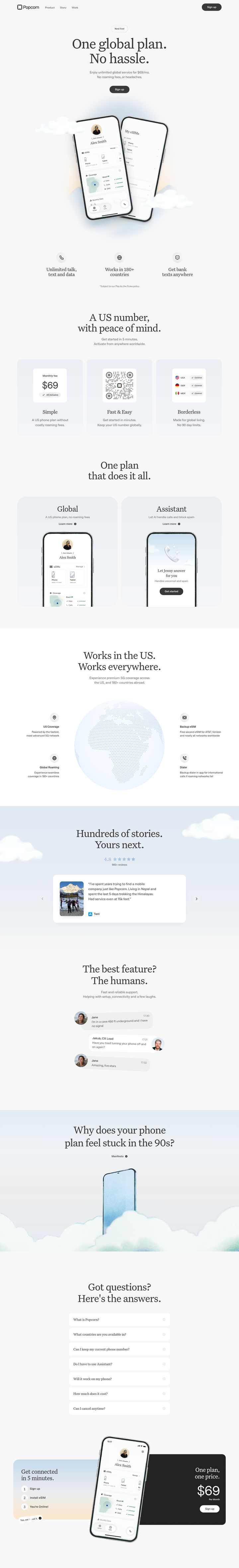 Home page from Popcorn