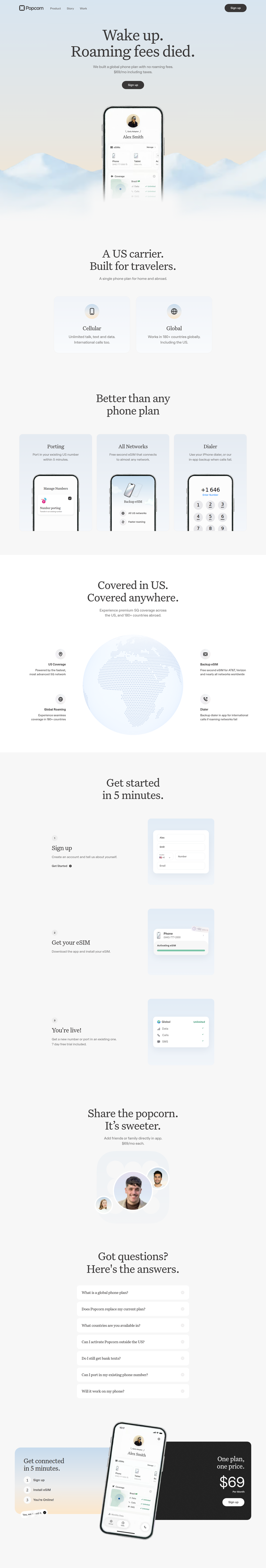 Global page of Popcorn
