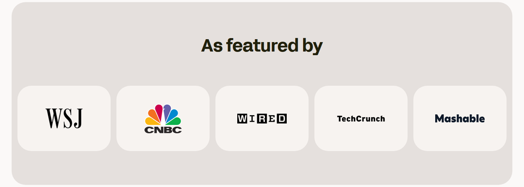 As Featured By section from Bee