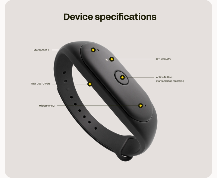 Device Specifications section from Bee