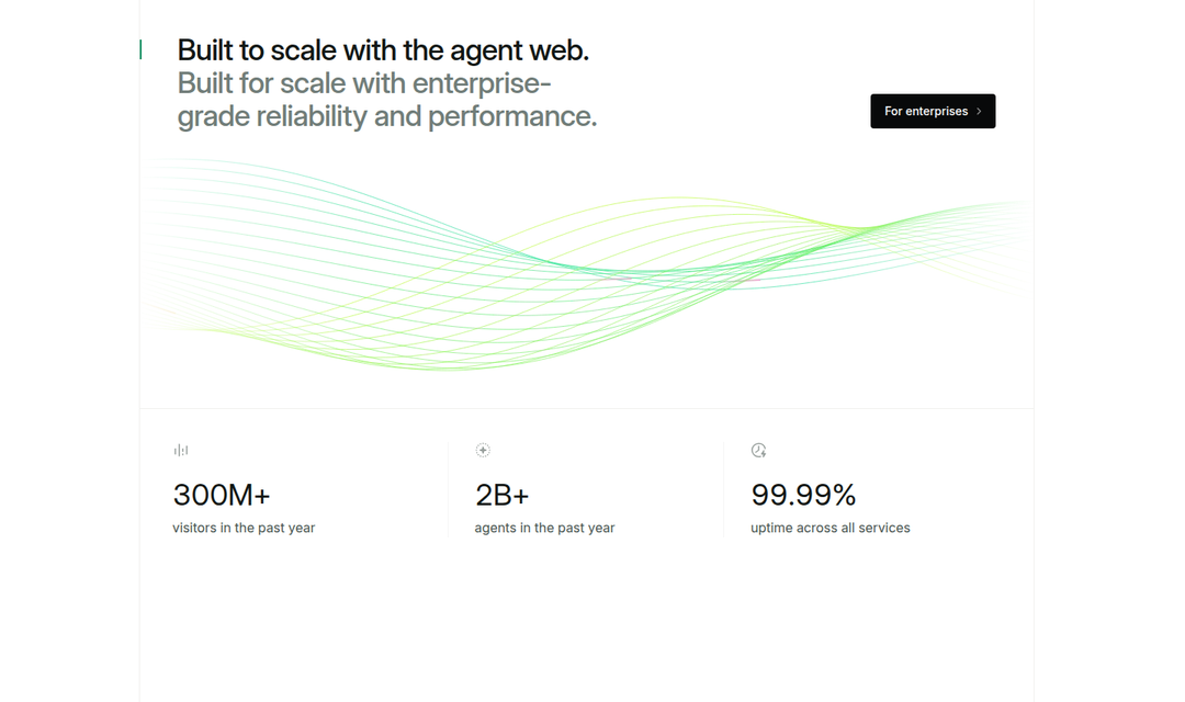 Built to Scale With the Agent Web section from Mintlify
