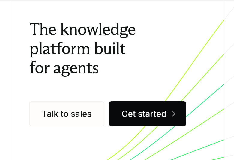 The Knowledge Platform Built for Agents section from Mintlify, on a phone