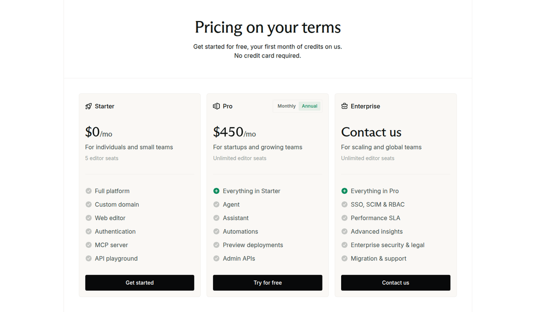 Pricing on Your Terms section from Mintlify