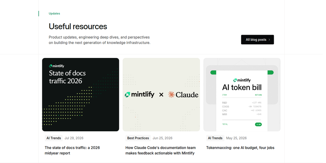 Useful Resources section from Mintlify