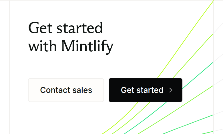 Get Started With Mintlify section from Mintlify, on a phone
