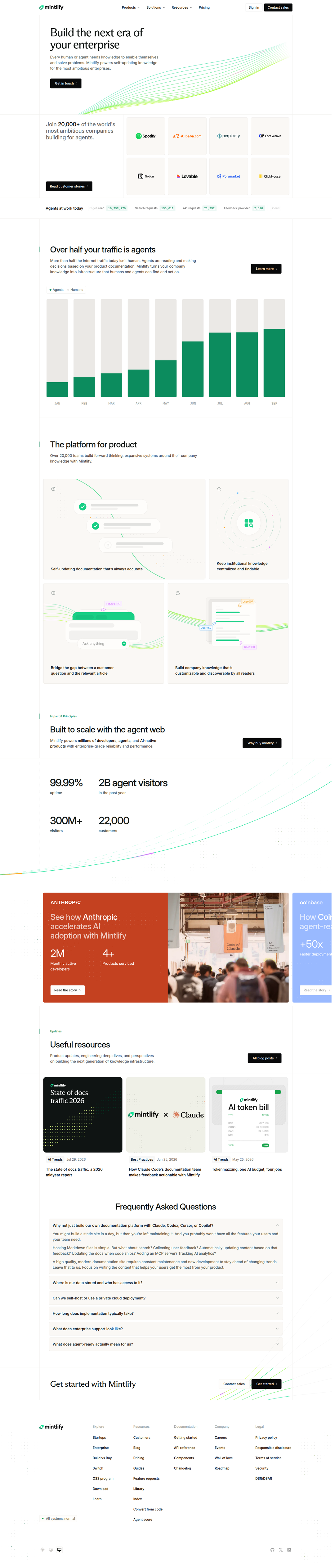 Enterprise page of Mintlify