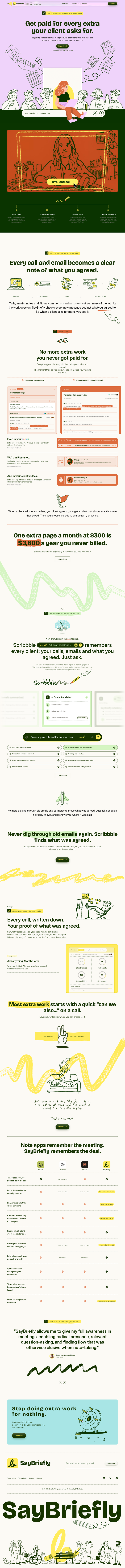 Home page from SayBriefly
