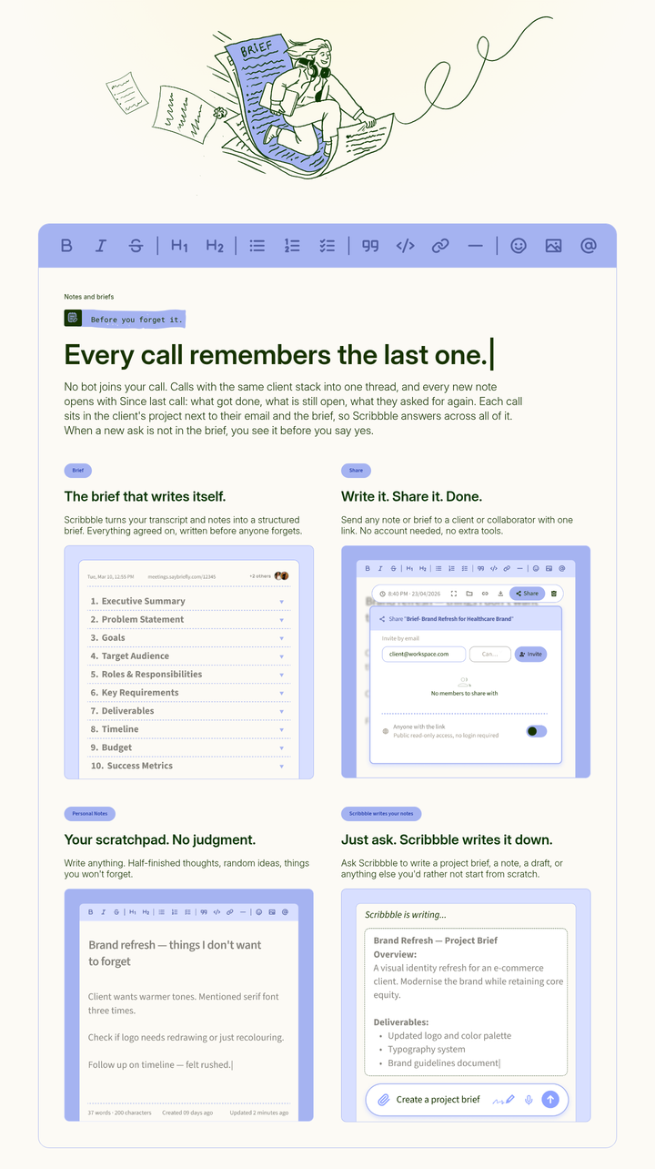 Every Call Remembers the Last One section from SayBriefly
