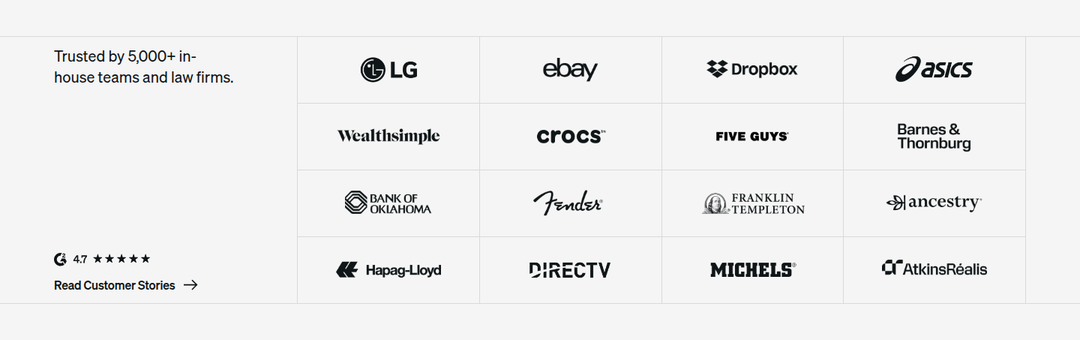 Customer Logos section from Spellbook
