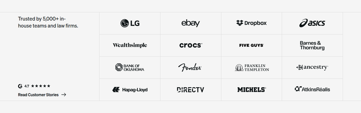 Customer Logos section from Spellbook