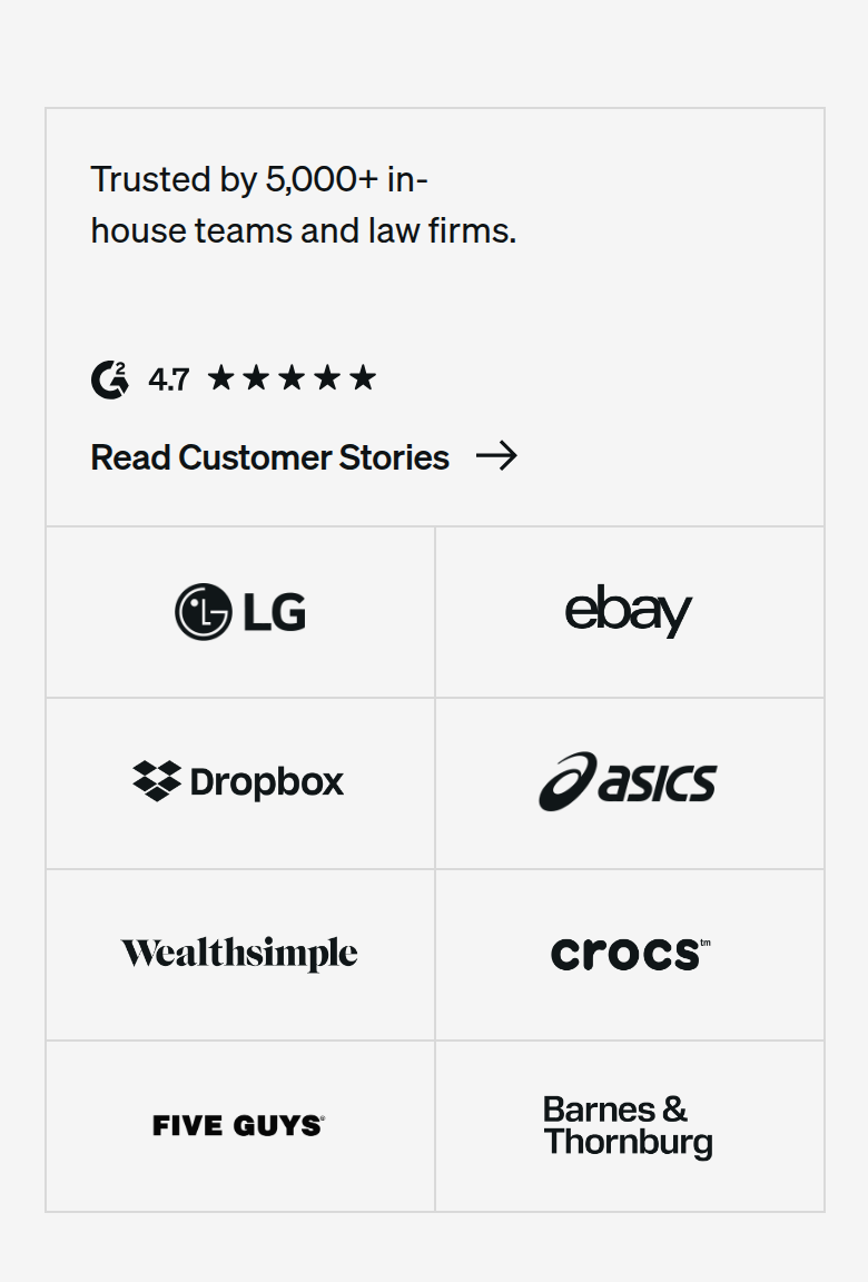 Customer Logos section from Spellbook, on a phone