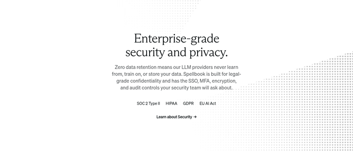 Security and Privacy section from Spellbook