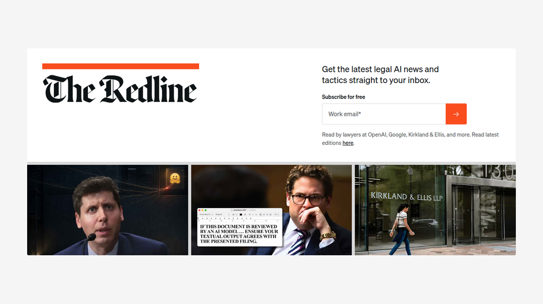 The Redline Newsletter section from Spellbook